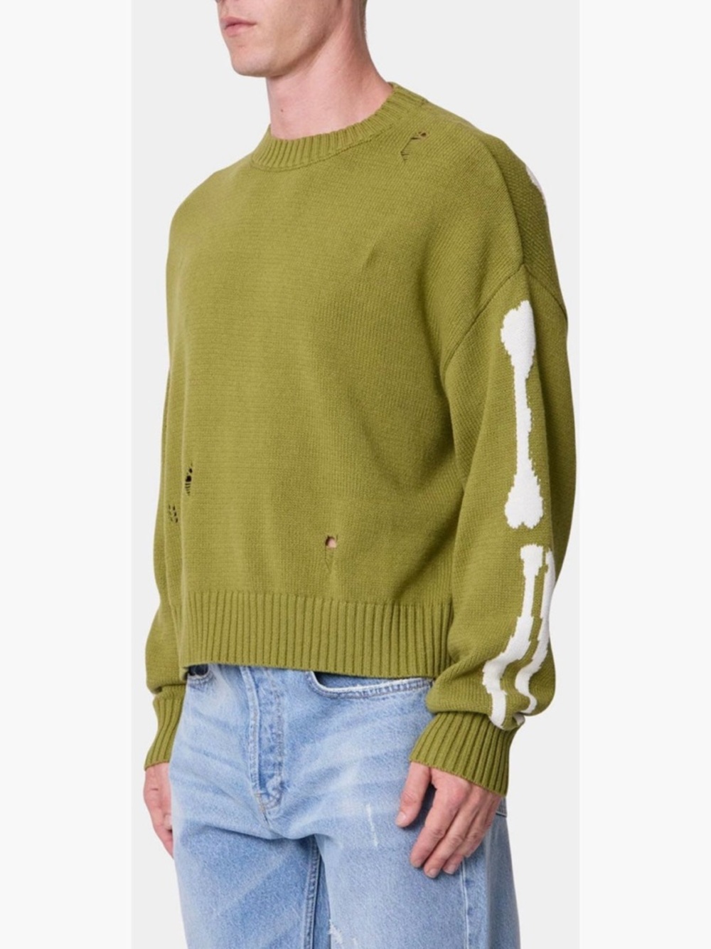 MNML Green Crewneck skeleton sweater Sz XL NWOT